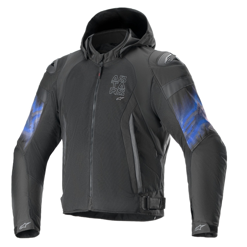 Alpinestars Zaca Air Venom veekindel must/fluorosinine mootorratta jope