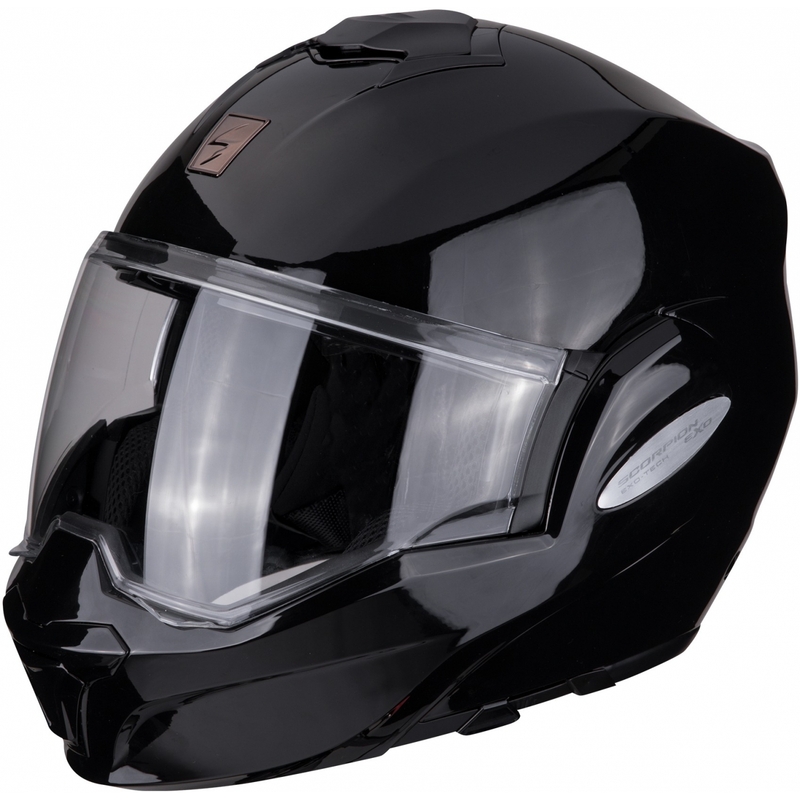 Překlápěcí přilba Scorpion EXO-TECH EVO černá lesklá - II. jakost