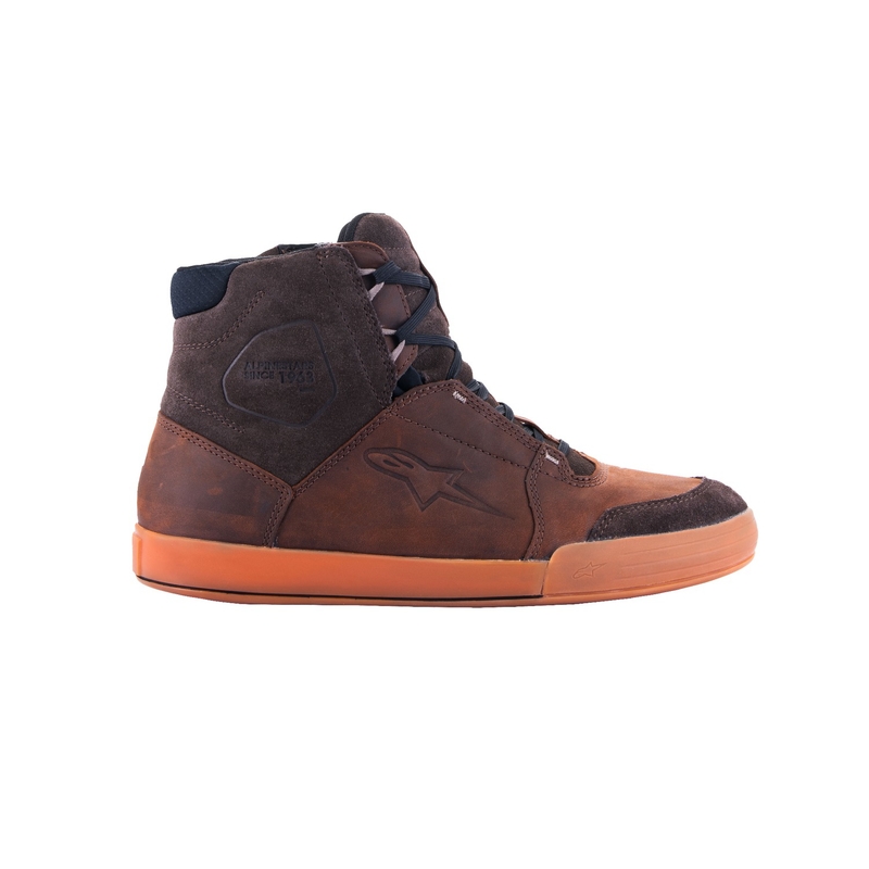 Alpinestars Chrome Crafted Drystar Brown kummist mootorratta saapad