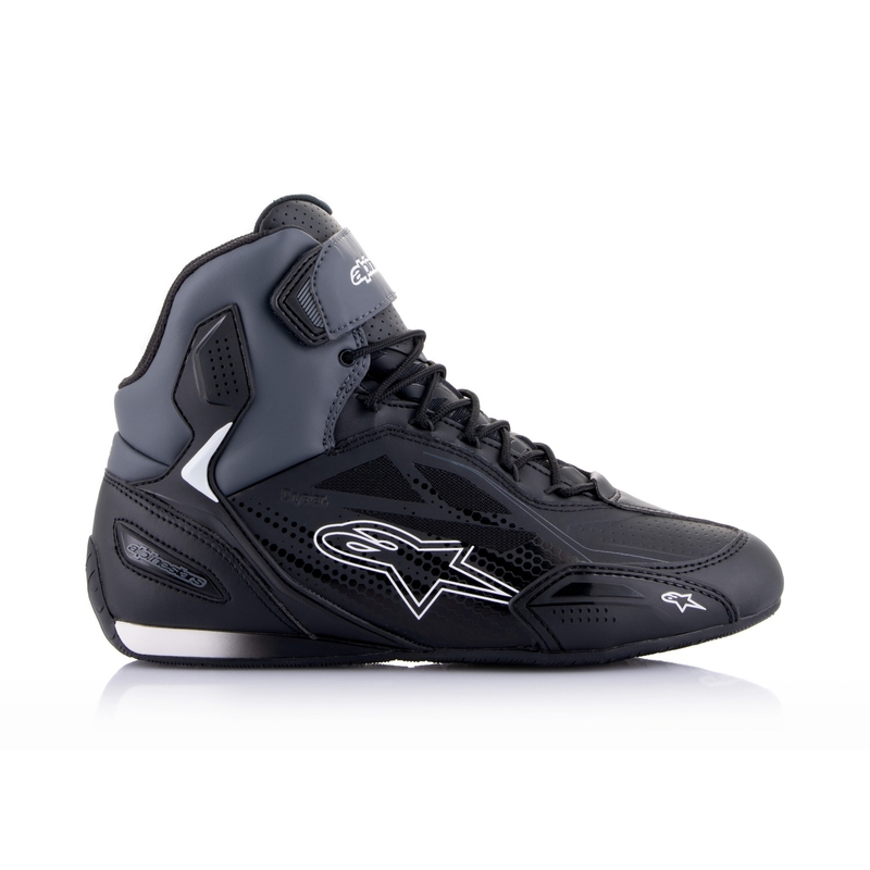 Alpinestars Faster-3 Drystar must-tumehall mootorratta saapad