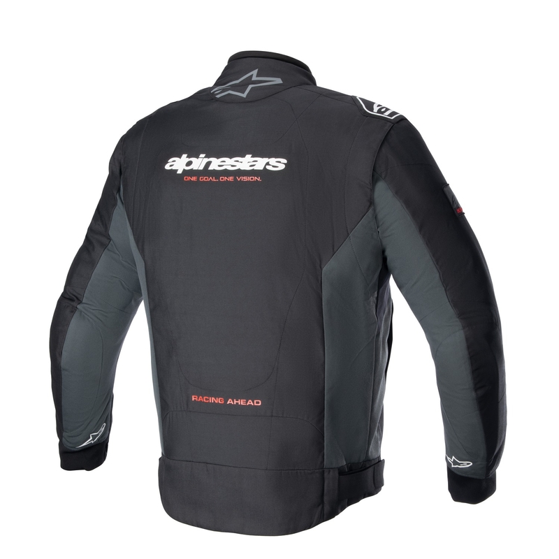 Alpinestars Monza Sport must-hall-punane-valge mootorratta jope