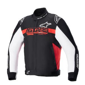 Alpinestars Monza Sport must, punane ja valge mootorrattajope