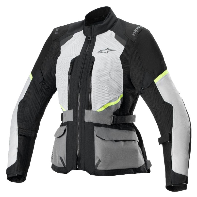 Alpinestars naiste Stella Andes Air Drystar helehall-tumehall-must-fluorokollane mootorratta jakk