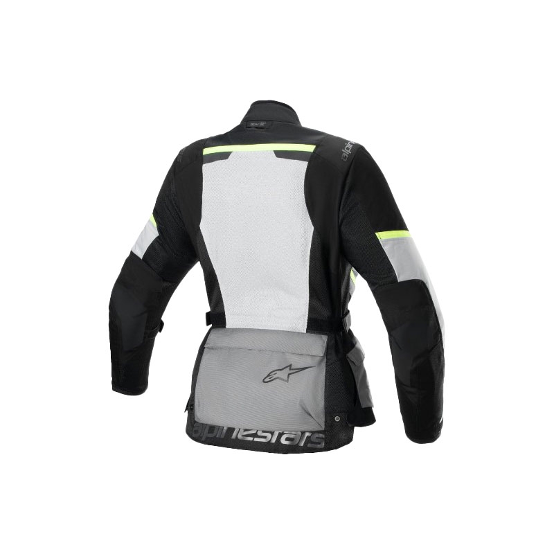 Alpinestars naiste Stella Andes Air Drystar helehall-tumehall-must-fluorokollane mootorratta jakk