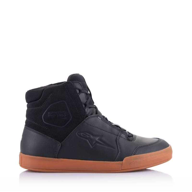 Alpinestars Chrome Drystar mustad ja pruunid mootorratta saapad