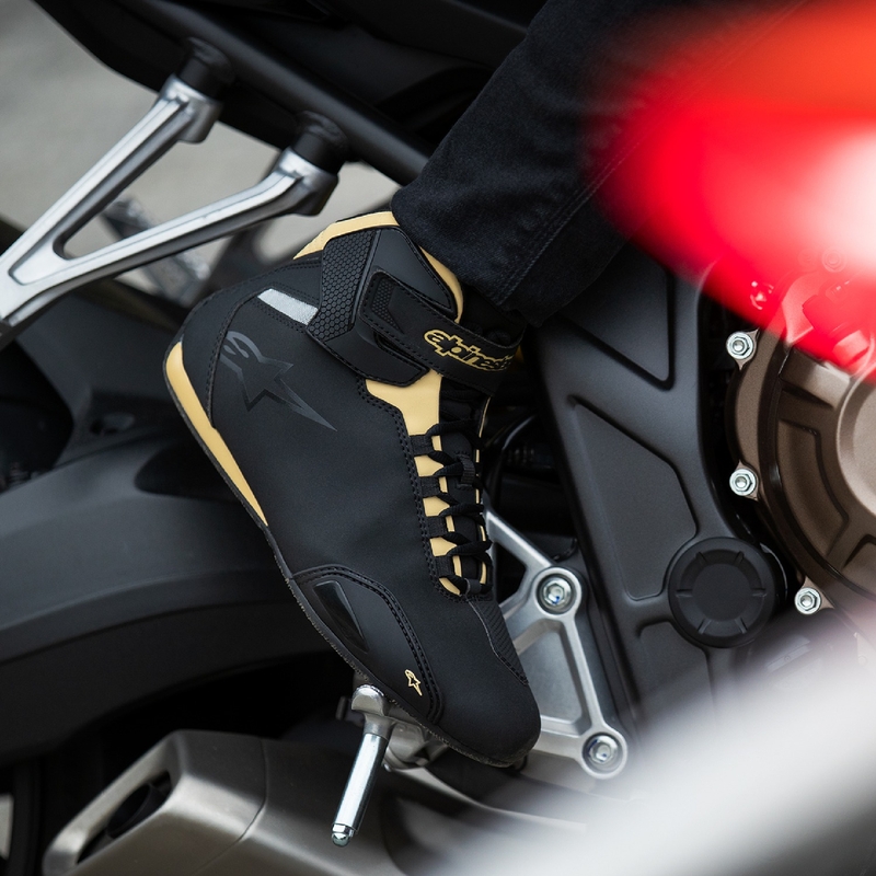 Alpinestars Stella Sector Black-Champagne naiste mootorratta saapad