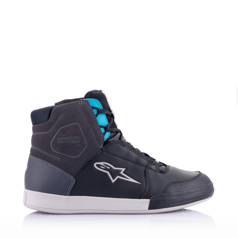 Alpinestars Stella Chrome Drystar naiste mustad hallid sinised mootorratta saapad