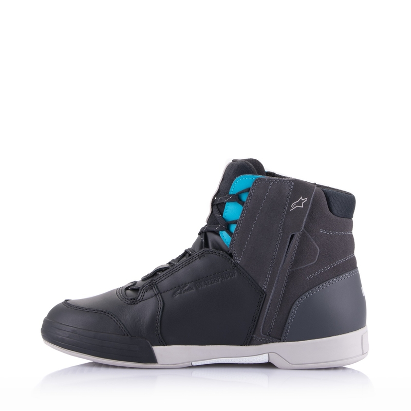 Alpinestars Stella Chrome Drystar naiste mustad hallid sinised mootorratta saapad