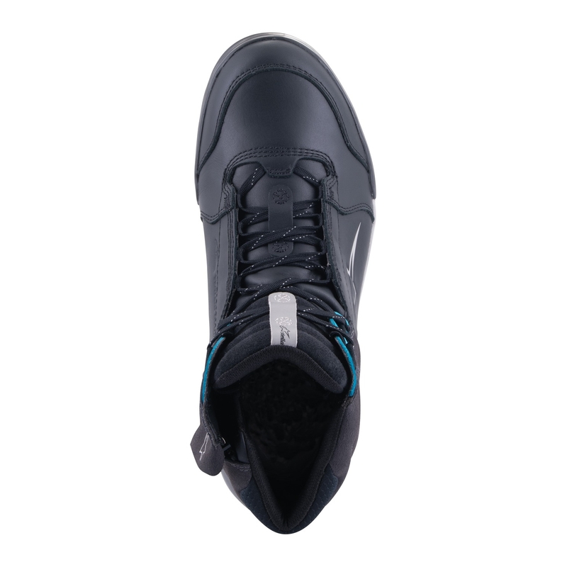 Alpinestars Stella Chrome Drystar naiste mustad hallid sinised mootorratta saapad