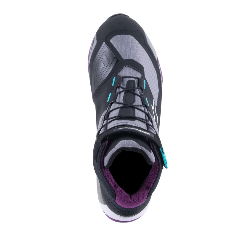 Alpinestars naiste Stella CR-X Drystar must-hall-violett-türkiissinine mootorratta saapad