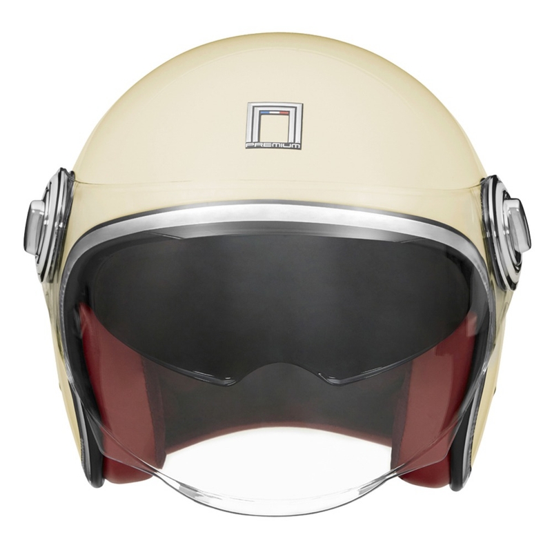 Avatud mootorratta kiiver NOX PREMIUM Heritage kreemjas valge