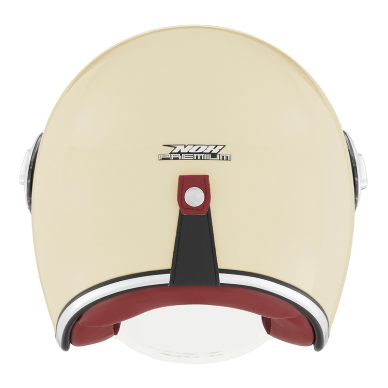 Avatud mootorratta kiiver NOX PREMIUM Heritage kreemjas valge