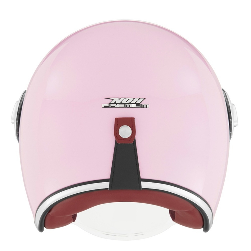 Avatud mootorratta kiiver NOX PREMIUM Heritage pastellroosa