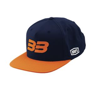 Mütsike 100% BB33 Snapback sini-oranž