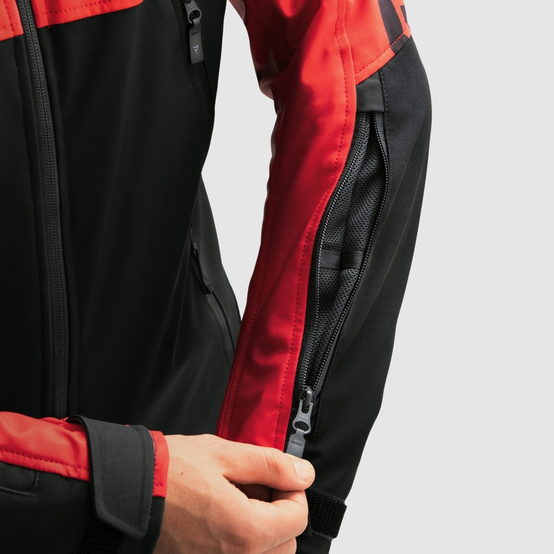 Rebelhorn Slash must-punane softshell mootorrattajakk
