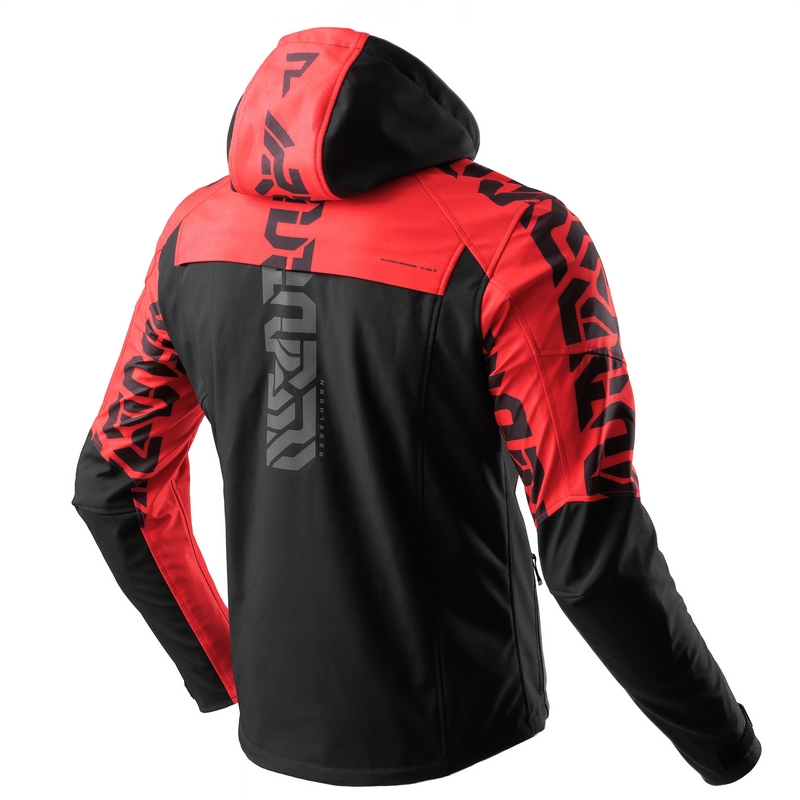 Rebelhorn Slash must-punane softshell mootorrattajakk