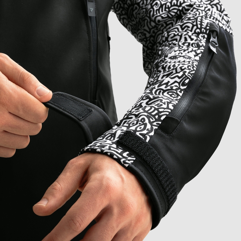 Softshell mootorratta jope Rebelhorn Slash Noriaki must ja valge