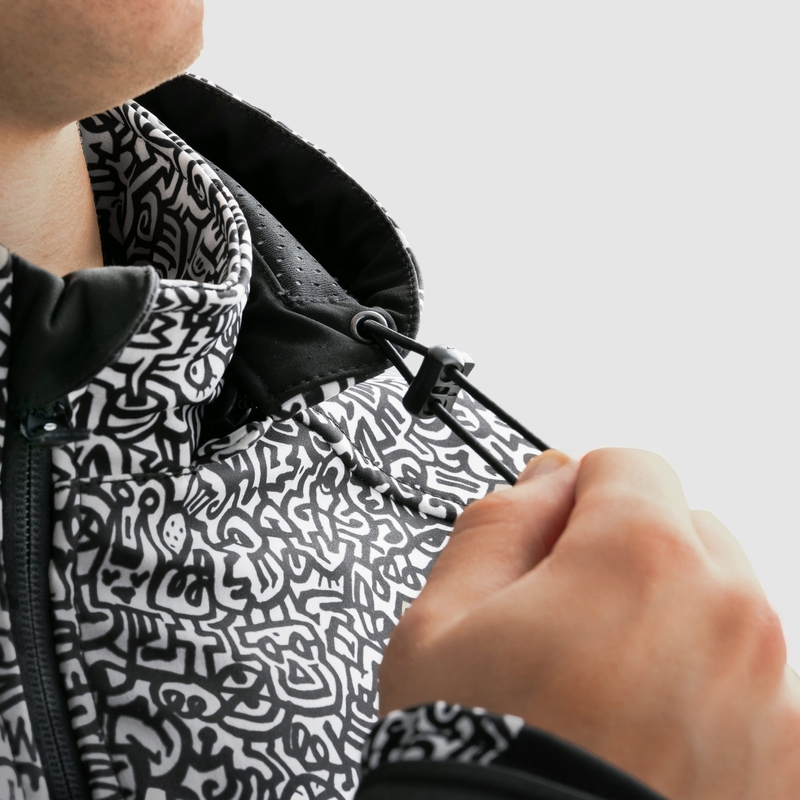 Softshell mootorratta jope Rebelhorn Slash Noriaki must ja valge