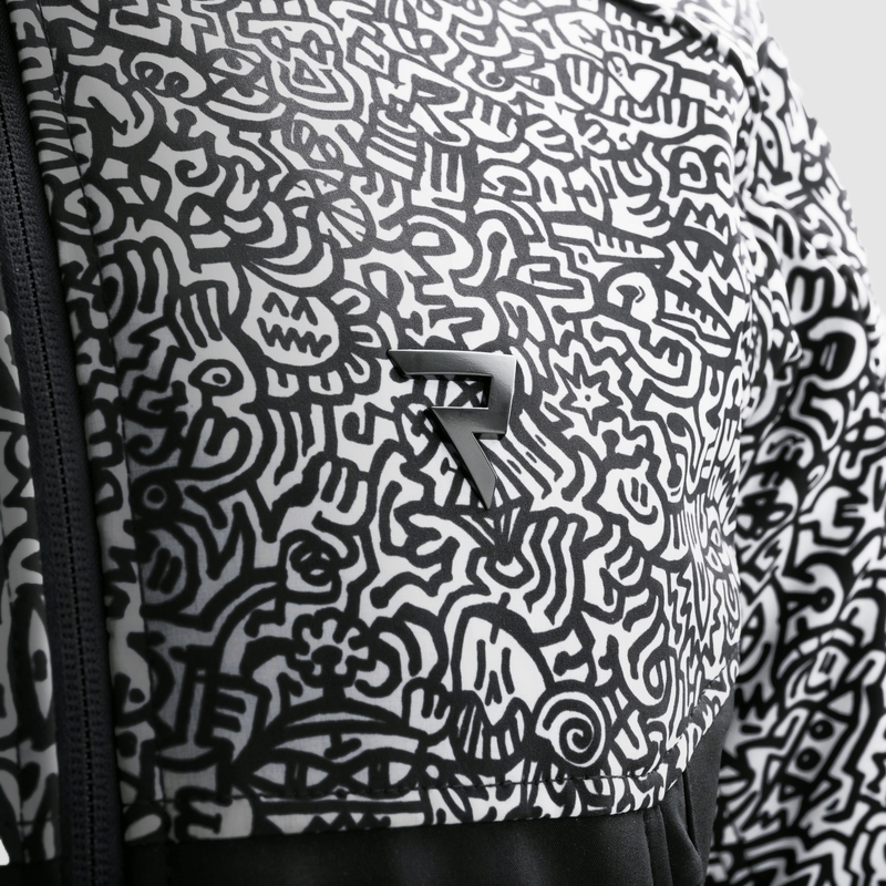 Softshell mootorratta jope Rebelhorn Slash Noriaki must ja valge