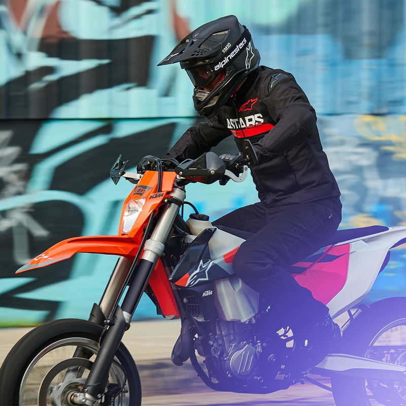 Alpinestars SMX Air must-fluo punane mootorrattajope