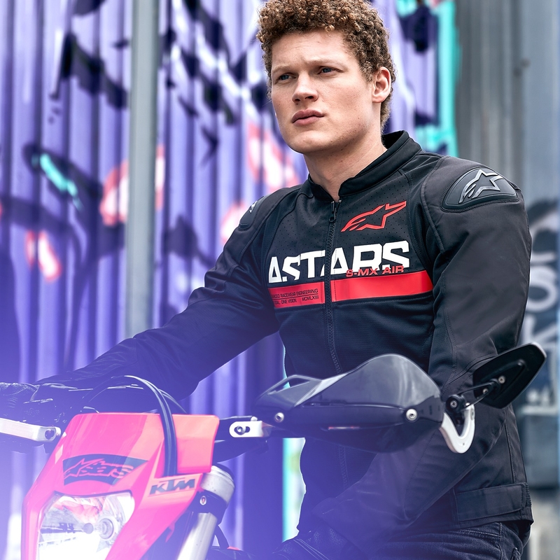 Alpinestars SMX Air must-fluo punane mootorrattajope