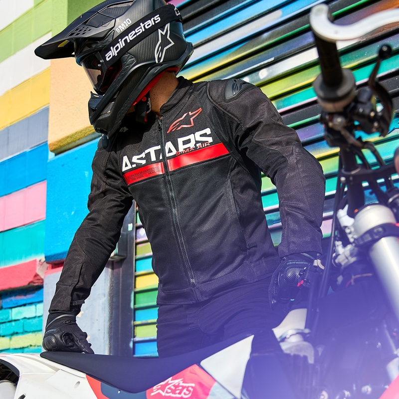 Alpinestars SMX Air must-fluo punane mootorrattajope