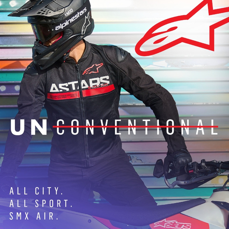 Alpinestars SMX Air must-fluo punane mootorrattajope