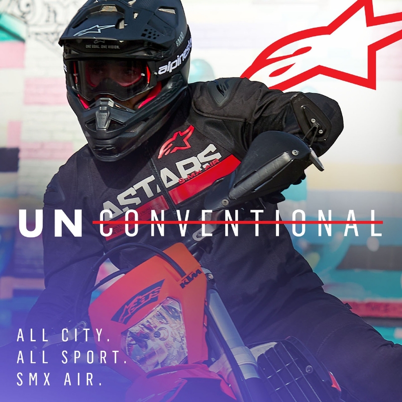 Alpinestars SMX Air must-fluo punane mootorrattajope