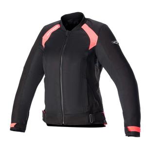 Alpinestars Stella Eloise Air 2 naiste mootorratta jope must-fluoroosa roosa