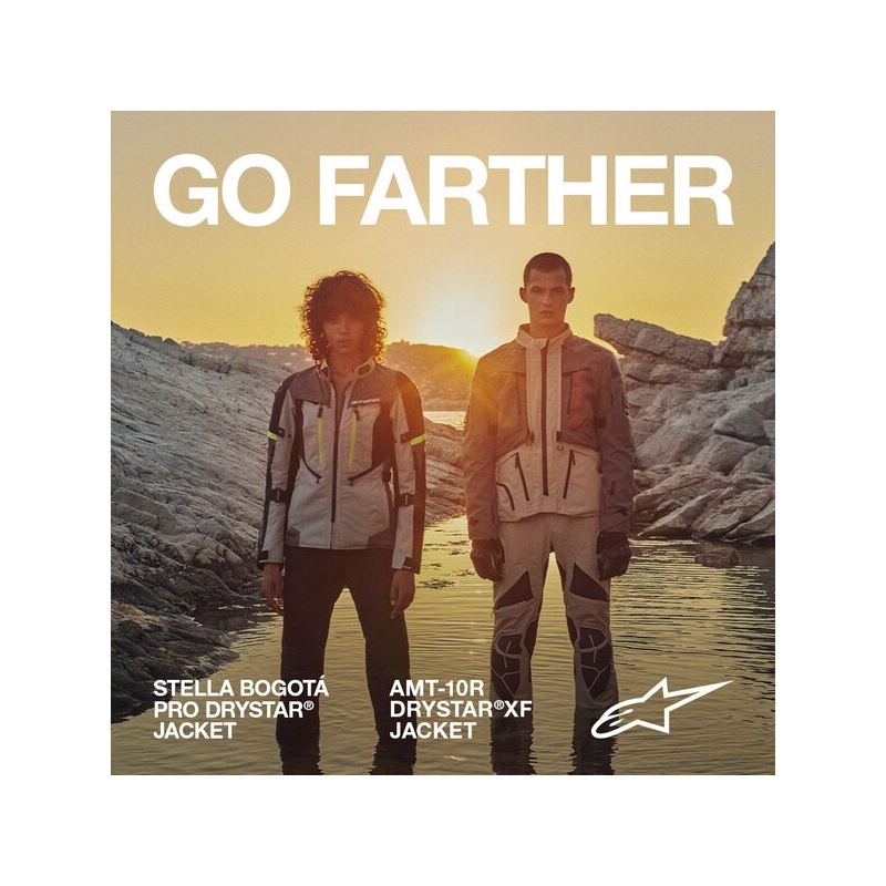Alpinestars AMT-10R Drystar XF mootorratta jope liivamust-roosa