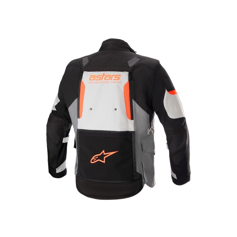 Alpinestars Halo Drystar helehall-tumehall-must-fluo punane mootorratta jope