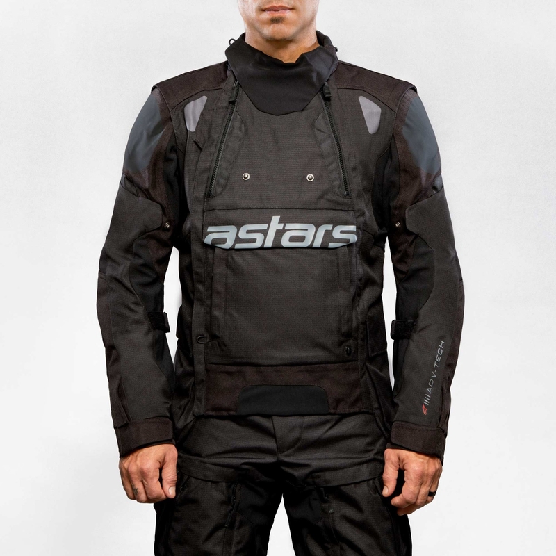 Alpinestars Halo Drystar helehall-tumehall-must-fluo punane mootorratta jope