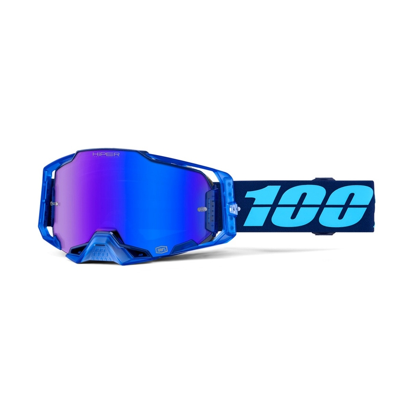 Motokross prillid 100% - USA ARMEGA COUPE - Hyper blue plexi