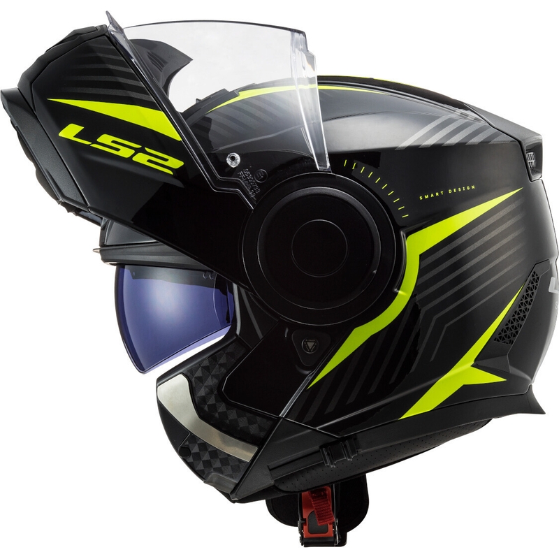 Vyklápěcí přilba na motorku LS2 FF902 Scope Skid černo-fluo žlutá - II. jakost