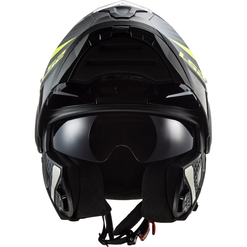 Vyklápěcí přilba na motorku LS2 FF902 Scope Skid černo-fluo žlutá - II. jakost