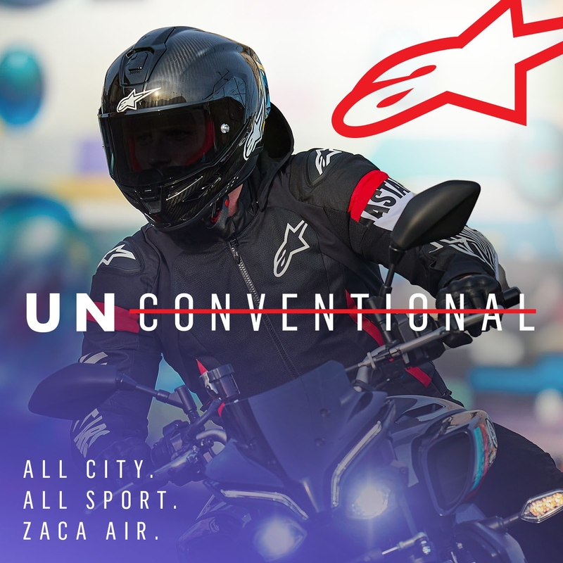 Alpinestars Zaca Air veekindel must, valge ja fluo punane mootorratta jope
