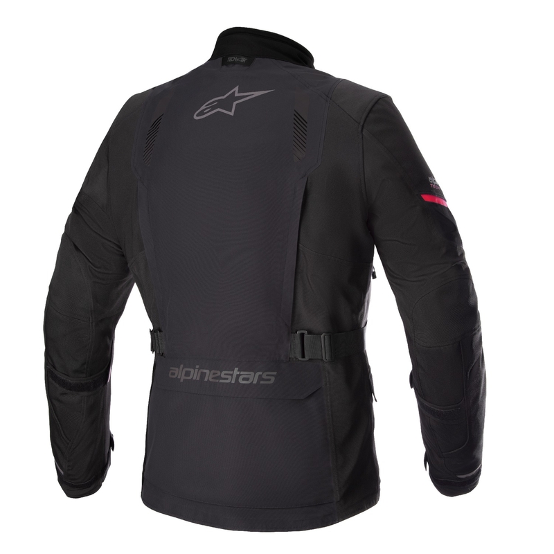 Alpinestars Monteira Drystar XF must ja punane mootorratta jope