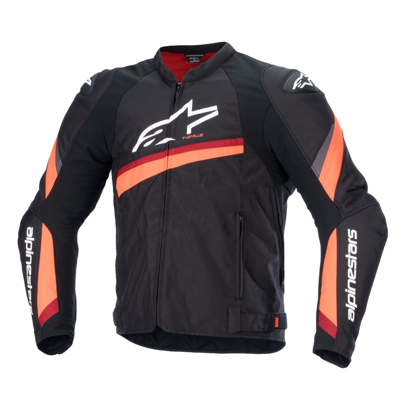 Alpinestars T-GP PLUS R 4 must-fluo punane mootorratta jope