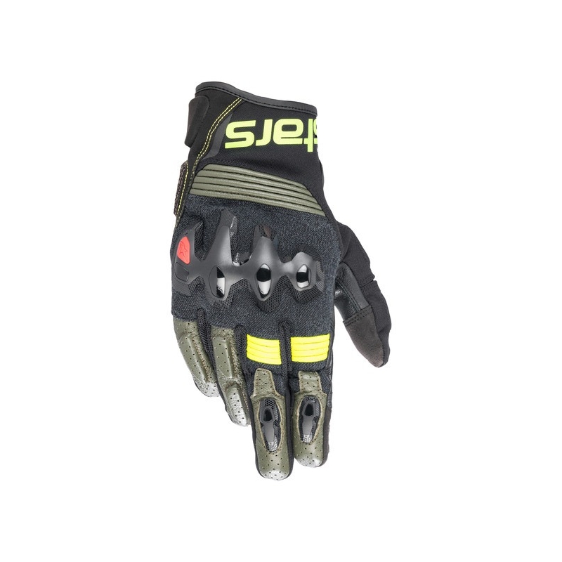 Alpinestars Halo must-roheline-fluorokollane mootorratta kindad