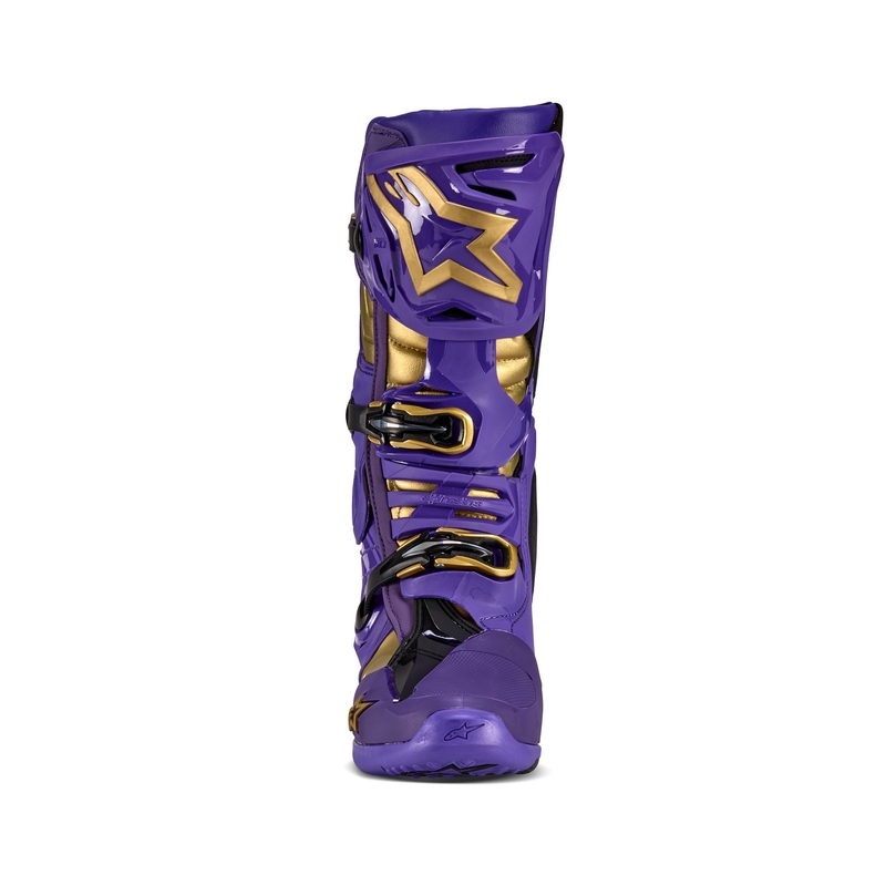 Alpinestars Tech 10 Limited Edition Champ lilla ja kuldne mootorratta saapad
