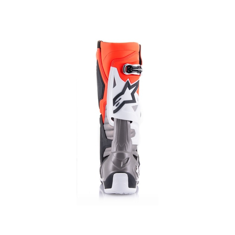 Alpinestars Tech 10 oranž-kollane-lilla-valge-mustad mootorratta saapad
