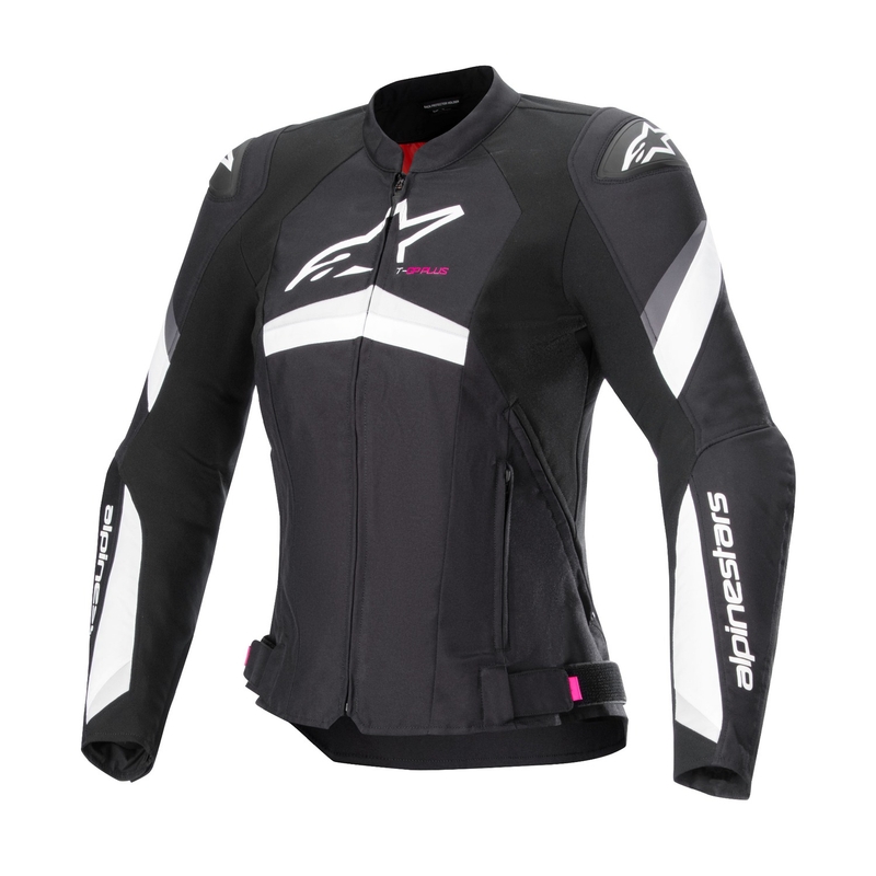 Alpinestars naiste Stella T-GP PLUS R 4 must-valge mootorratta jakk