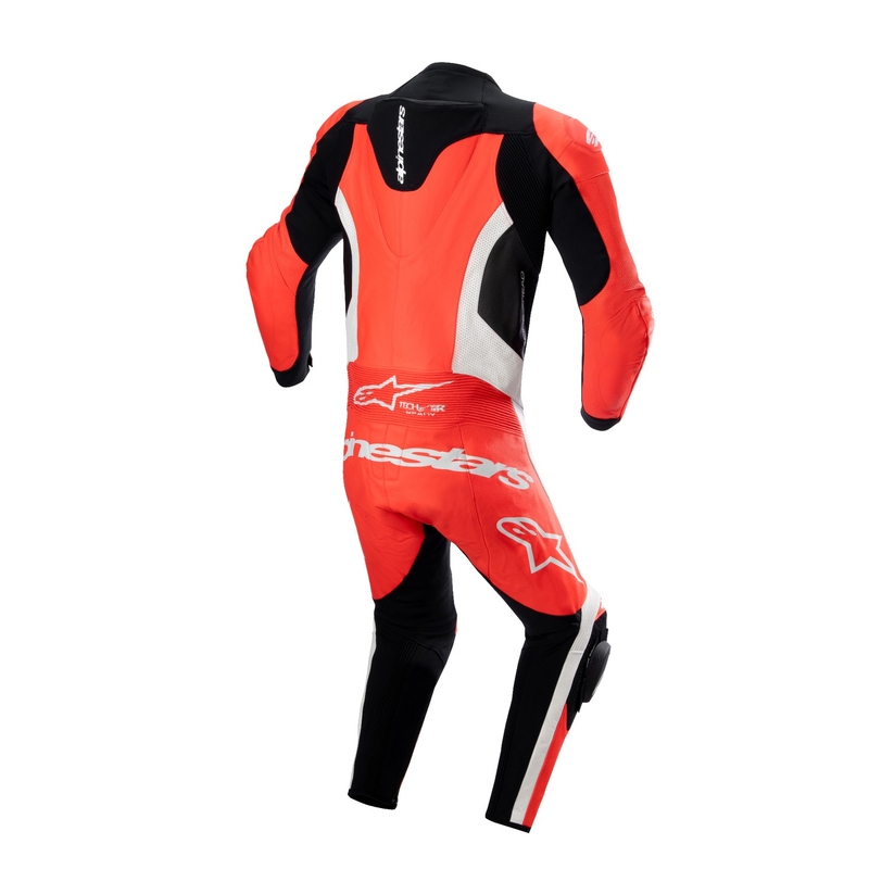 Alpinestars GP Force Lurv fluo punane-valge-must üheosaline nahast mootorrattaülikond