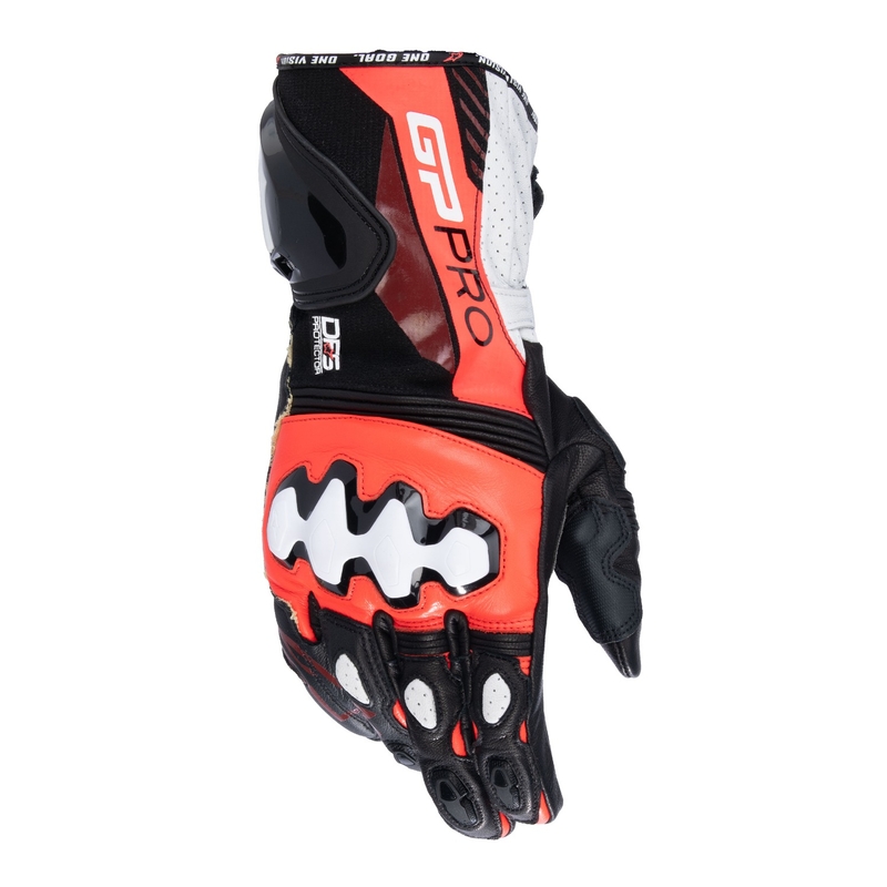 Mootorrattakindad Alpinestars GP PRO R 4 must-fluo punane-valge