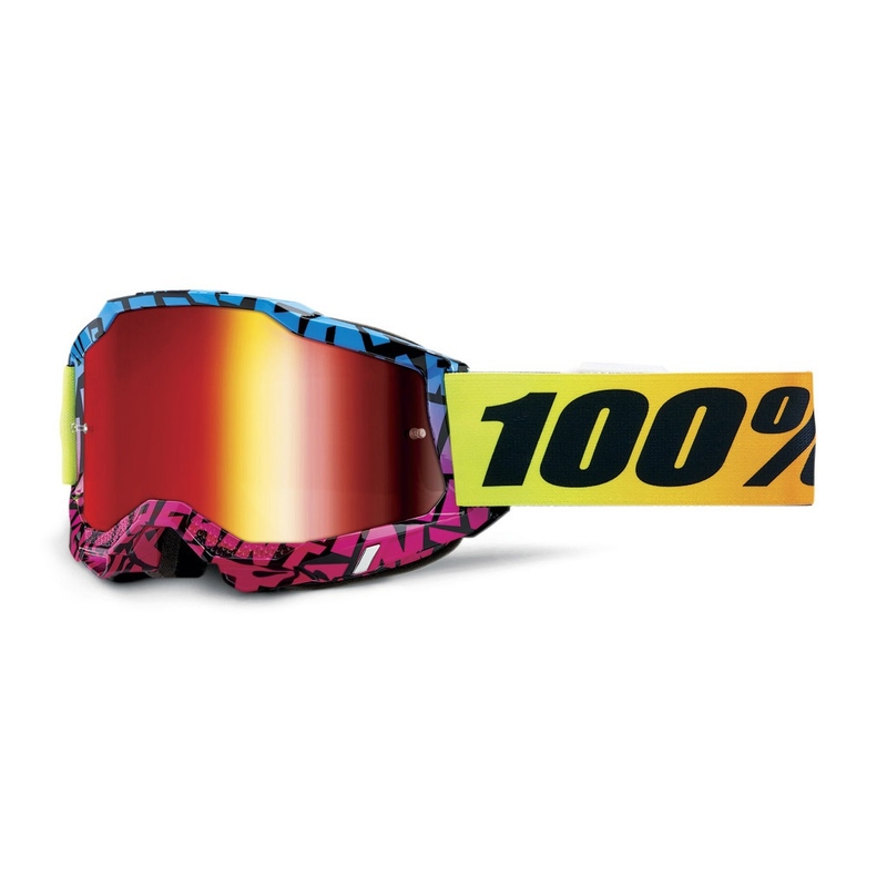 Motokrossiprillid 100% ACCURI 2 Special UTV/OTG - piiratud tiraaž Ken Block punane kroomitud pleksiga