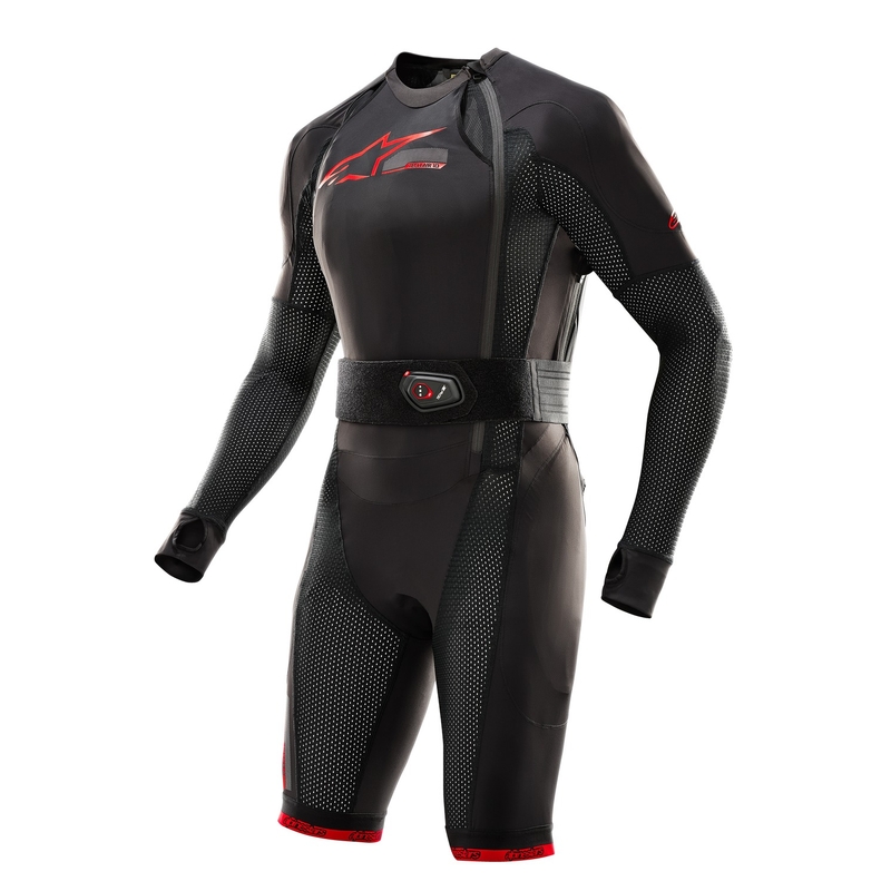 Alpinestars TECH-AIR®10 turvapadjasüsteem must-punane-hall