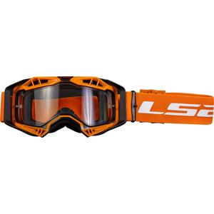 LS2 Aura Enduro motokrossiprillid must-oranž läbipaistev plexi