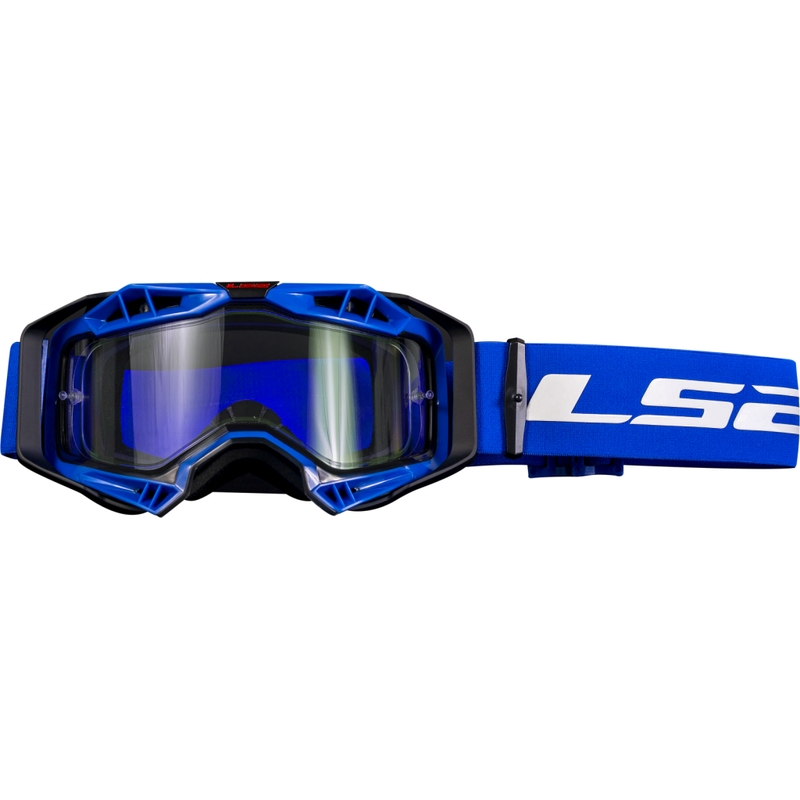 LS2 Aura Enduro motokrossiprillid must-sinine läbipaistev plexi