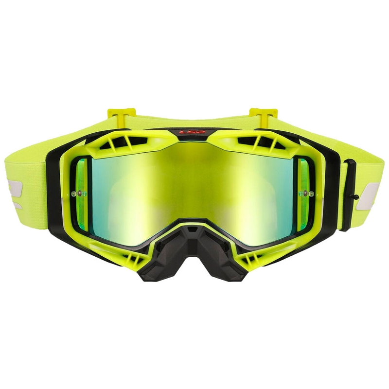 Motokrossiprillid LS2 Aura PRO must-kollane iriidium plexi