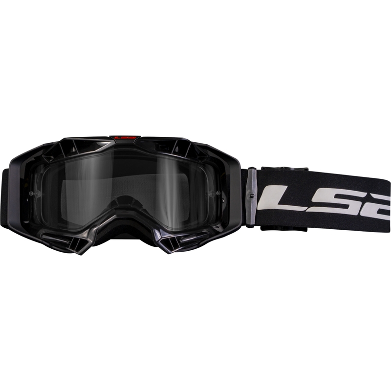 LS2 Aura Enduro motokrossiprillid must läbipaistev plexi